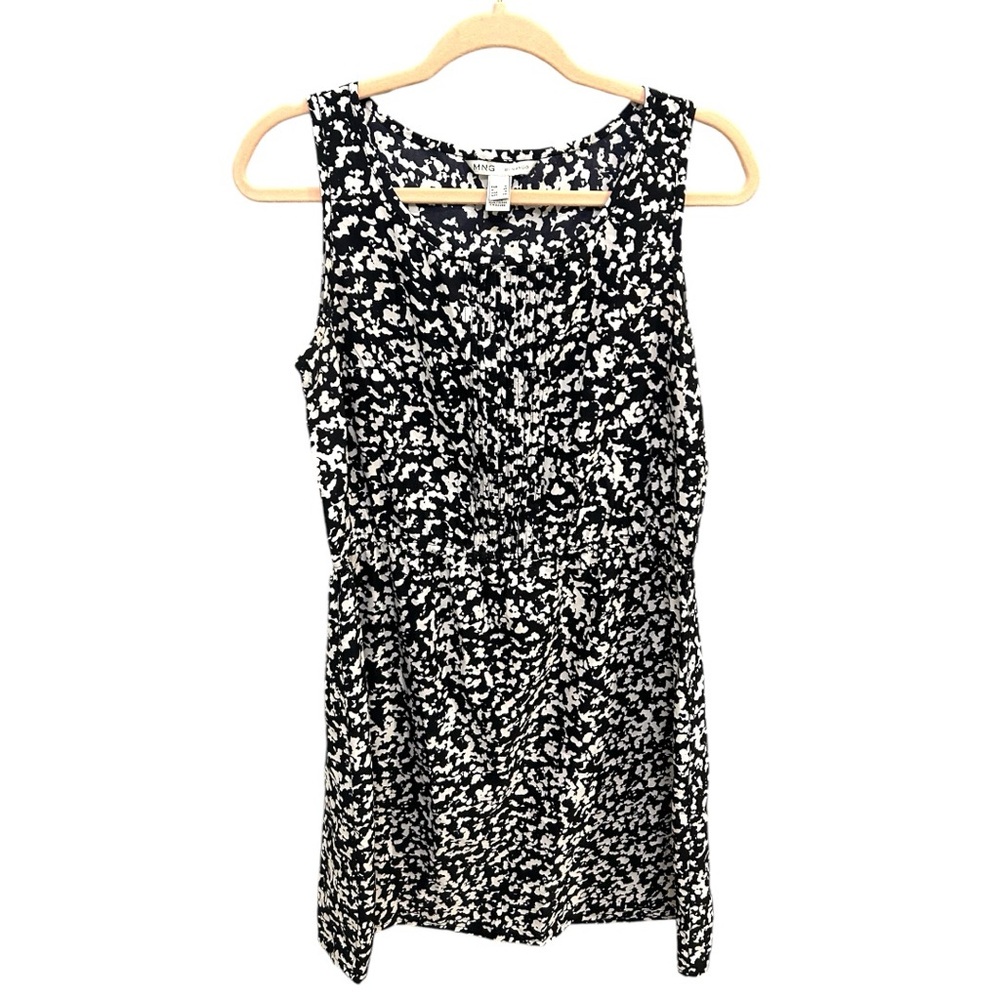 Mango black and white dress size 4 EUC U0813